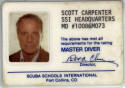 Scott Carpenter Master Diver photo ID