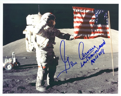 NASA Apollo 17 Astronaut  Gene Cernan Autographed 
