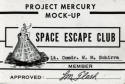 Schirra Space Escape Club Card